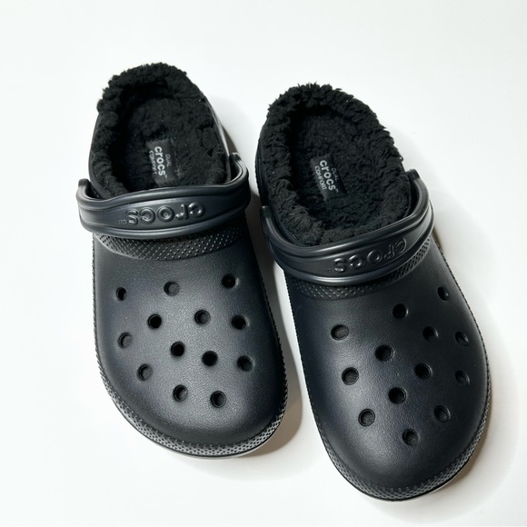 CROCS Shoes Crocs Black Faux Fur Lined Poshmark